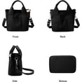 thumbnail image 2 of Kukuzhu Canvas Tote Bag for Women Stylish Crossboy Handbag Casual Hobo Bag Top Handle Satchel with Multiple Pockets, 2 of 6