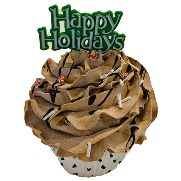 Fake Christmas Cupcake Chocolate Green Prop Decoration Dezicakes