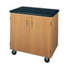 Diversified Woodcrafts Mobile Storage Cabinet with Locking Doors