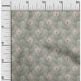 thumbnail image 1 of oneOone Cotton Silk Medium Gray Fabric Leaves & Flower Floral Sewing Fabric By The Yard Printed Diy Clothing Sewing Supplies 42 Inch Wide, 1 of 4