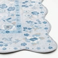 thumbnail image 6 of Mainstays Blue Persian Faux Fur Scalloped Indoor Area Rug, 4'x5'6", 6 of 8