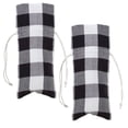 thumbnail image 2 of Fennco Styles Holiday Buffalo Plaid Design Decorative Christmas Cotton Wine Gift Bag Carrier (White, 6"x14" Wine Bag), 2 of 2
