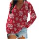 thumbnail image 1 of Tops Navideños Para Mujer Blusas de Manga Larga Camiseta Casual Con Cuello en V de Moda Odeerbi ODB183218, 1 of 5