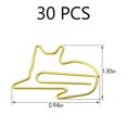 thumbnail image 4 of Juego de 30 clips de papel de gato de colores, clips de metal creativos, lindos clips de papel de gato para niños, libros, notas, carteles de papel, fotos, regalos, escuela, oficina, suministros para, 4 of 5