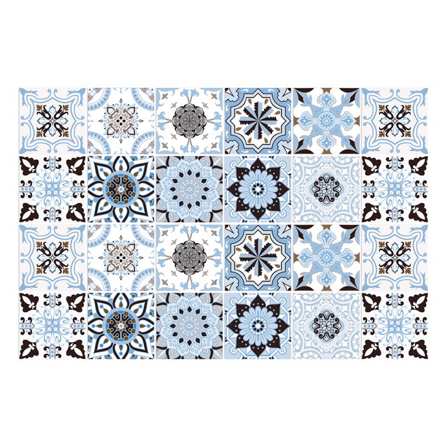 24pcs Retro Grey Kitchen Tile Sticker Wall Waterproof Self Adhesive Wallpaper PVC Furniture Cabinet Surface DIY Decorative Decal