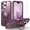 Winered, variant on Dteck for iPhone 16 Pro Case with Invisible Magnetic 360° Rotating Stand,Compatible with MagSafe,Military-Grade Drop Protection Shockproof Bumper Translucent Case for iPhone 16 Pro,Purple