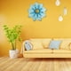 thumbnail image 5 of Decoración de pared de flores de metal de 33 cm, decoraciones artísticas de pared de flores multicapa, para balcón, patio, porche, dormitorio, sala de estar, jardín, oficina (azul) brillar Electrónica, 5 of 5
