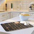 thumbnail image 6 of BZSMCE Dish Drying Mat Bohemia Design Gold Flower Pattern Design Drying Mats, 6 of 8