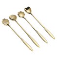 thumbnail image 1 of Juego de cucharas de flores de 8 piezas, cucharas de té reutilizables de acero inoxidable, cuchara agitadora LingWen 9024715510167, 1 of 1