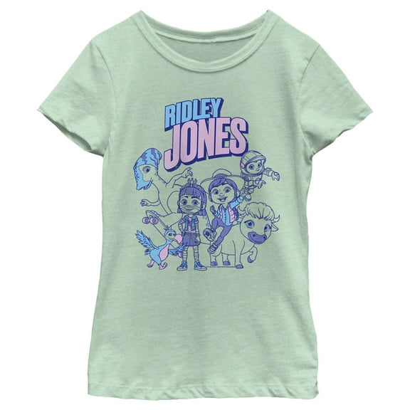 Girl's Ridley Jones Ridley and Friends Graphic Tee Mint Small