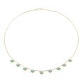 thumbnail image 1 of Majesty Diamonds MDR210177 Collier Cœur Grappe Rond Bleu Turquoise 0,33 CTW en Or Jaune 14 K, 1 of 1
