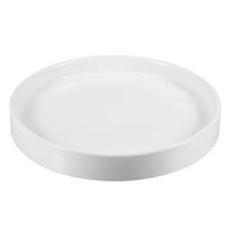 Unique Bargains Round Ceramic Plant Saucer Flower Drip Tray for Gardening White 7.87"