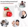 thumbnail image 4 of Slow-Rebound, Adorable Strawberry Squeeze Ball, A Fun And Quirky Gift, Realistic Fruit Toy.A  Stress-Relieving Ball, 3.15*2.17 Inches., 4 of 5