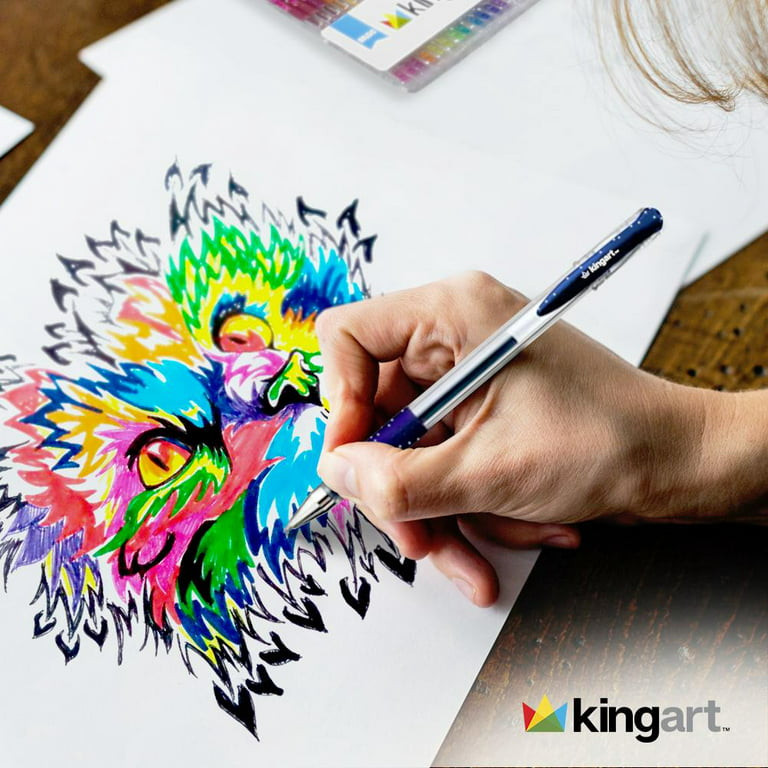 Kingart Studio Soft Grip Gel Pens, Set Of 30, Assorted Glitter Colors 30  Piece Reviews 2024