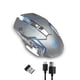 thumbnail image 5 of Injueey Ratón inalámbrico Recargable Computadora silenciosa 2400DPI Receptor de ratones Reemplazo portátil para Diseñado para Windows Plata 2Conjunto, 5 of 6