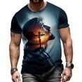 thumbnail image 2 of Yopmin Jesus Shirts for Men Cross Short Sleeve Casual Crewneck Christian Tee Shirt Fashion Clothes for Leisure Travel, 2 of 6
