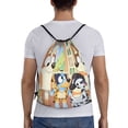 thumbnail image 2 of Lsque Bluey Print Drawstring Backpack Bag Sport Gym Sackpack Cinch Bags Drawstring Bags Draw String Sport Bag-Small, 2 of 8