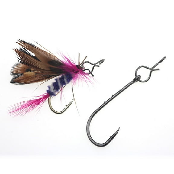 50Pcs/Set Fly Fishing Snap Quick Change For Flies Hook Lures Stainless Steel Lock Black Silver Fishing Snaps Lures Clip Link 5Mm Fangkenuo