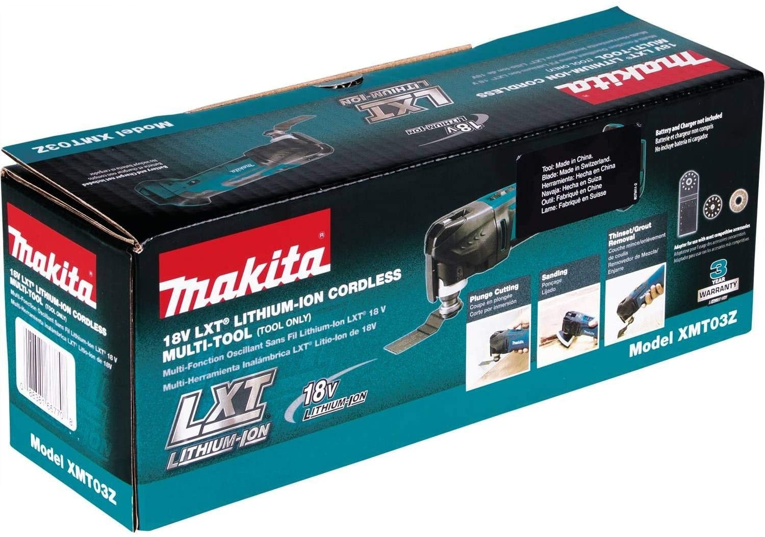 trug strømper midnat Makita XMT03Z 18V LXT Lithium-Ion Cordless Multi-Tool, Tool Only -  Walmart.com