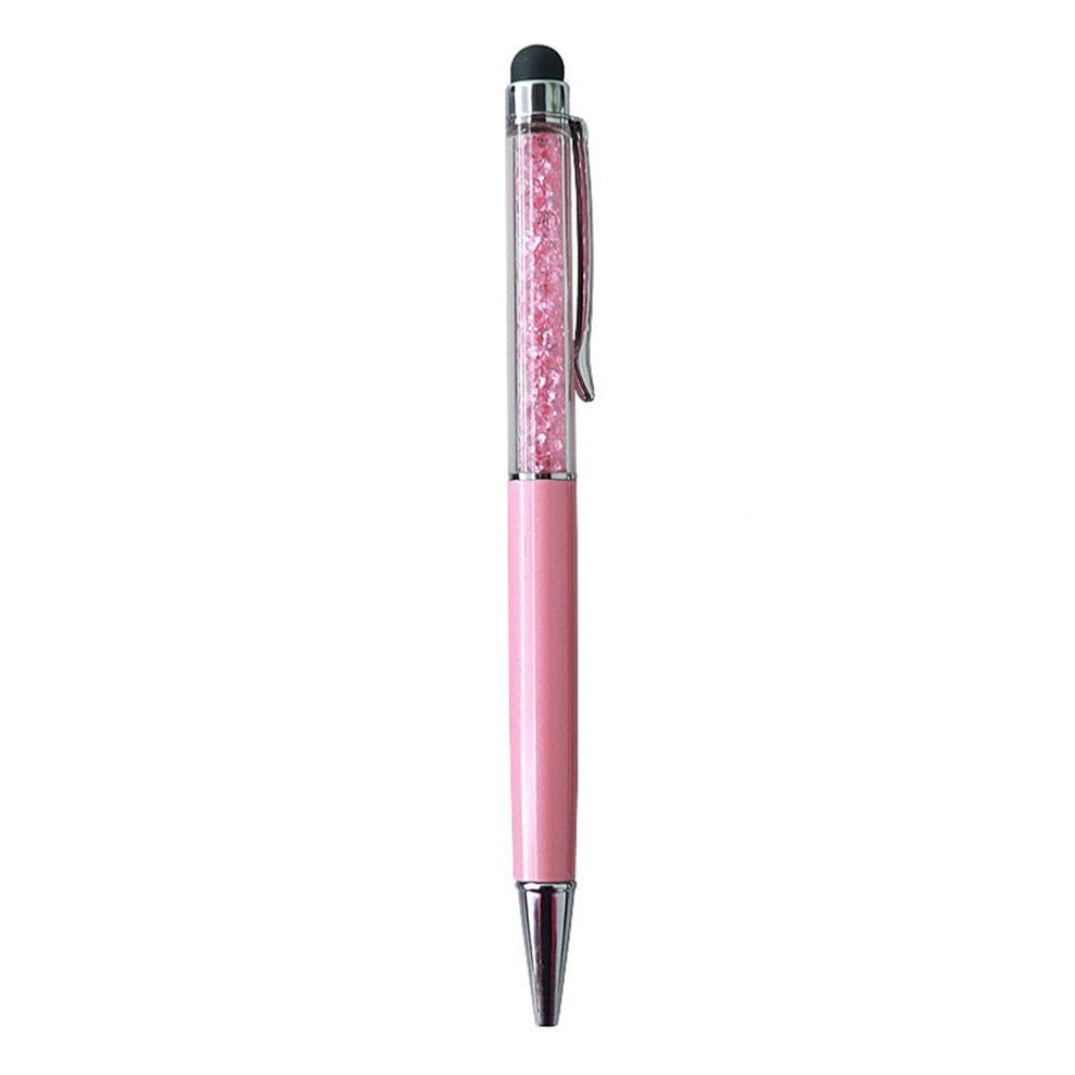 5pcs Crystal Ballpoint Pens Novelty Stylus Pen Metal Touch Ballpen Stationery Su 
