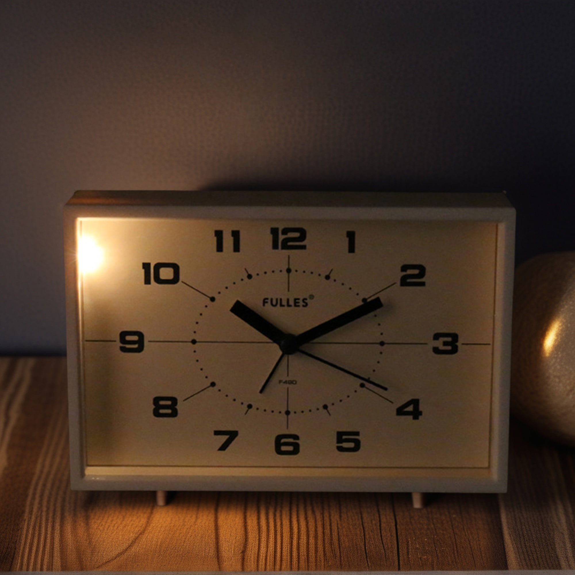 Unique Bargains Mechanical Alarm Clock with Night Light Blue 6.3"L x 1.8"W x 4.1"H