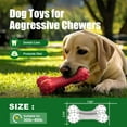 thumbnail image 5 of Dog Toys for Aggressive Chewers, Dog Chew Toys for Medium Large Dogs, Durable Natural Rubber Dog Toys with Bacon Flavor, Indestructible Dog Toy, Red, 5 of 7