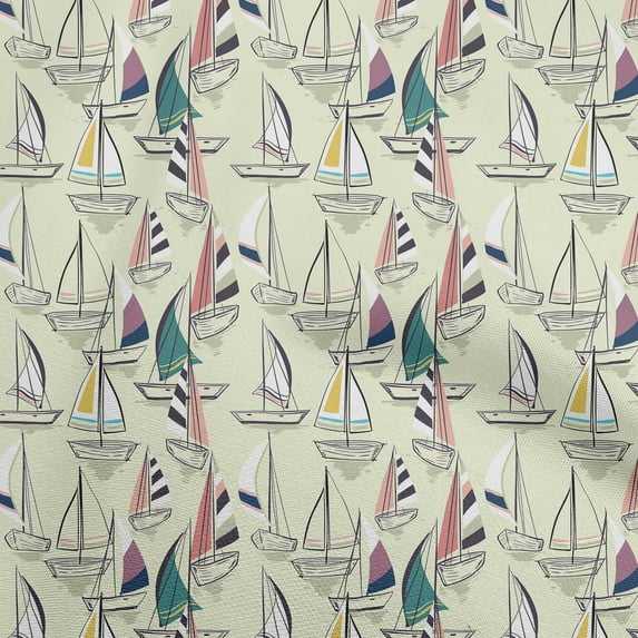 oneOone Silk Tabby Greenish Beige Fabric Yacht Dress Material Fabric Print Fabric By The Yard 42 Inch Wide