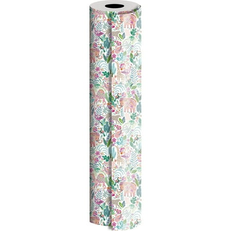 Jillson & Roberts Bulk Gift Wrap, Henna Jungle, Full Ream 833' x 24"