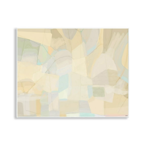 Stupell Industries Neutral Geometric Pattern Abstract Painting Unframed Art Print Wall Art, 14 x 11
