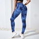 thumbnail image 4 of Gibobby Leggings de yoga para mujer Pantalones de fitness de cintura alta teñidos con para mujer Pantalones de yoga de levantamiento de cadera de me(Azul oscuro,CH), 4 of 4
