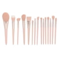 thumbnail image 2 of Makeup Brush Set, Eyeshadow Brush Set 15pcs Strong Bonding Process Fast Dry Wood Handle Synthetic  For Outdoor, 2 of 8