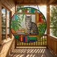 thumbnail image 2 of ViciArt Tabby Cat Glass Suncatcher – UV Printed Window Hanging, Cat Lover Decor, Houseplant & Bookshelf Design, 2 of 4