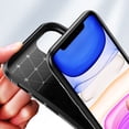 thumbnail image 3 of for iPhone 11 Case Carbon Fiber Patterned, Military-Grade Drop Cover, Slim Shockproof TPU Rubber for iPhone 11 Anti-Scratch,Supports Wireless Charging,Blue, 3 of 9