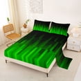 thumbnail image 2 of jejeloiu Gradient Geometric Pattern Full Size Sheets For Boy,Green Black Ombre Art Bed Sheets For Kids,4 Pieces, 2 of 6