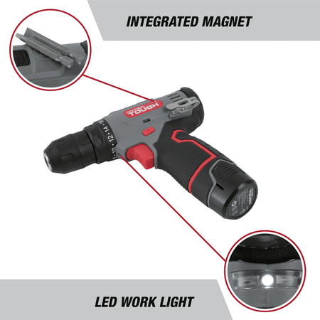 HYPER TOUGH 12V MAX LITHIUM-ION CORDLESS 3/8-INCH DRILL DRIVER WITH 1.5AH BATTERY, 99303