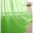 thumbnail image 4 of Home Mart Goods Lime Green Solid Color Rod Pocket Sheer Glam Elegant Curtain Set 63" Long - 2 Panels, 4 of 5