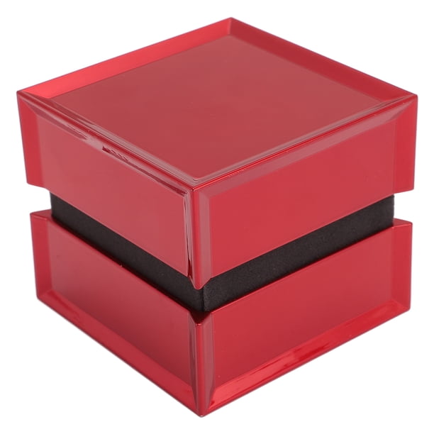 Caja De Regalo Del Anillo, Caja De Regalo De La Joyería Que Se Reúne El Lujo Rojo Del Rectángulo Interior Para El Compromiso