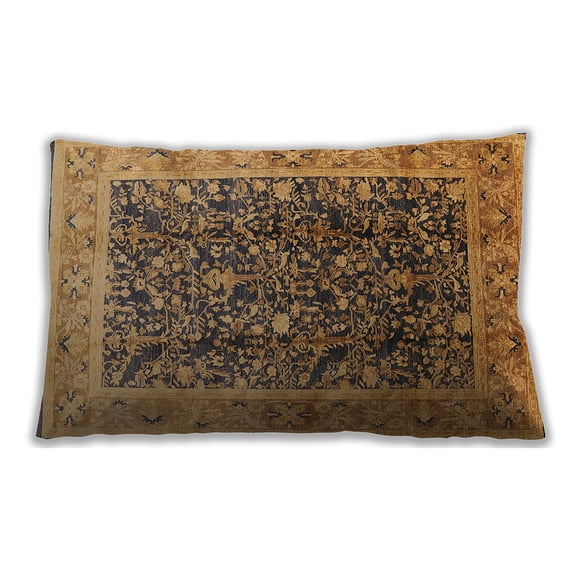 Ahgly Company Outdoor Rectangular Mid-Century Modern Lumbar Throw Pillow, 13 inch by 19 inch