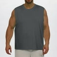 thumbnail image 2 of USNSM (M-5XL) Big and Tall Men's Sleeveless Shirts Quick Dry Tank Tops Sun Protection UPF 50+ Athletic Gym Workout Muscle Shirts Gray L, 2 of 7