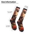 thumbnail image 2 of Fotbe Vintage Red Flower Chihuahua Calcetas Divertidas Estampadas para Hombre y Mujer, Calcetas de Algodón hasta la Rodilla para Caminar, Correr, Enfermería y Embarazo, 2 of 6