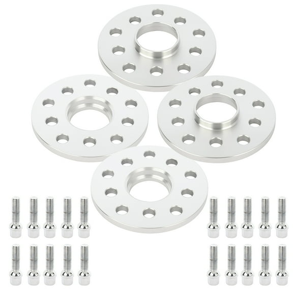 AUTOMUTO 4set 5Lug 10mm Thick 5x100 5x112mm 14x1.5 Studs Wheel Spacers fit 1996-2008 for A4 1995-1998 for A5