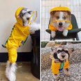 thumbnail image 3 of Chubasquero para perros, chaqueta impermeable para mascotas, poncho para perros con ala transparente, impermeable para perros con orificio para correa, chaqueta impermeable liviana para perros de cuer, 3 of 5