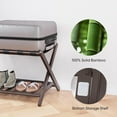 thumbnail image 2 of Smart FENDEE Luggage Rack,Folding Suitcase Stand for Guest Room,Holds up to 150lb,Brown, 2 of 6