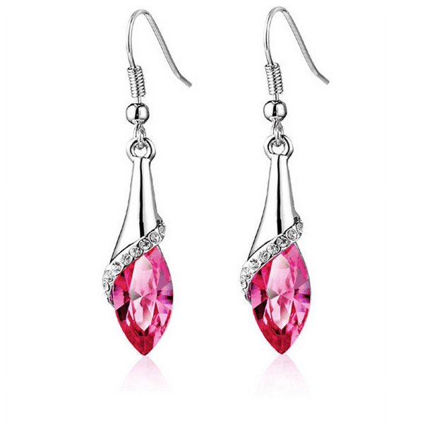 Pendientes de estilo joyería con brillantes diamantes de cristal austriaco, pendientes de pianista, regalo ideal, cómodos de llevar, buen material