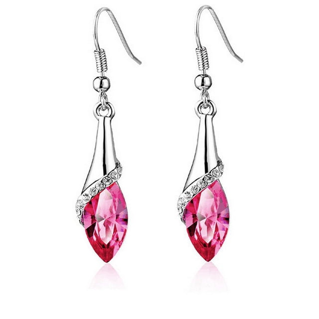Pendientes de estilo joyería con brillantes diamantes de cristal austriaco, pendientes de pianista, regalo ideal, cómodos de llevar, buen material