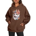 thumbnail image 1 of WEAIXIMIUNG Mode Femmes Hoodies & Sweatshirts Tendance Manches Lettres Hoodie, 1 of 5
