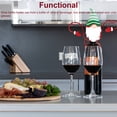 thumbnail image 4 of Naiovety Encimera de vacaciones, soporte para copas de vino tinto, soporte de exhibición, botellas, tazas, decoración de Navidad, de Kits de decoración para fiestas Sombrero verde, 4 of 6
