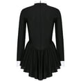 thumbnail image 5 of TiaoBug Women's Tuxedo Waitress Bodysuit Dress Cosplay Costume Long Sleeve Dress Dancewear Black XL, 5 of 7