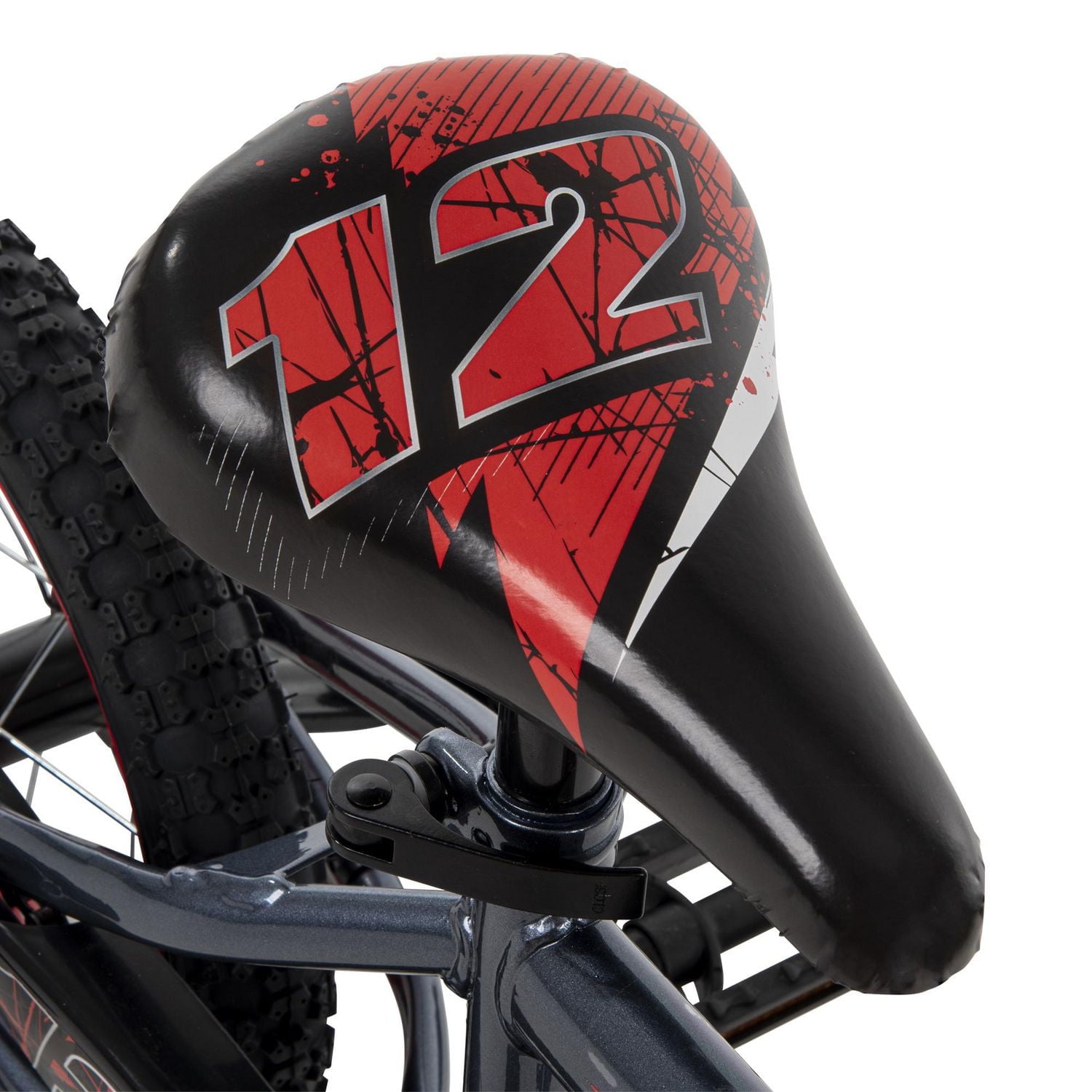 Movelo Rush 12-inch Bike for Boys, Grey/Red, Ages 3-5