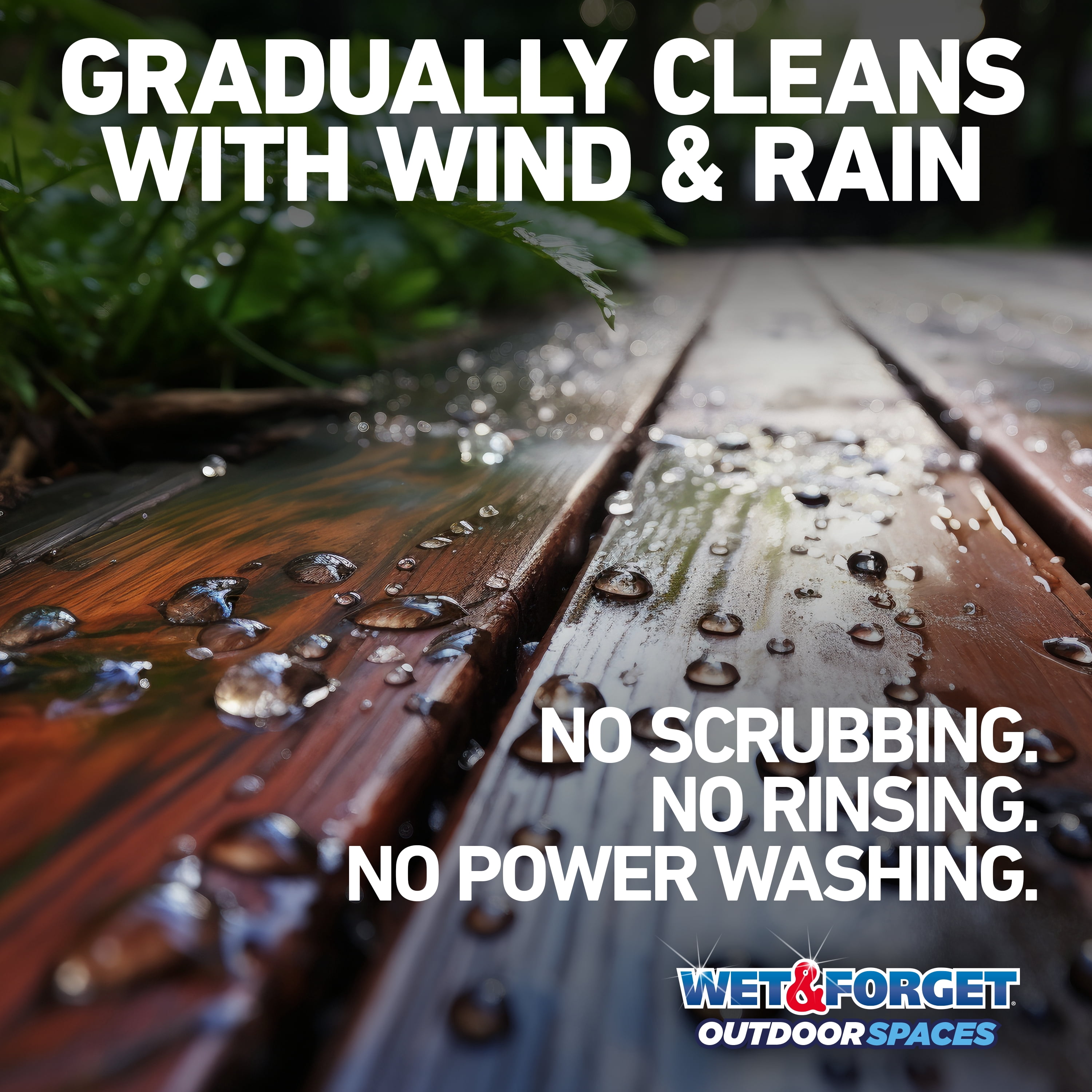 Wet & Forget Outdoor Spaces Moss, Mold, Mildew, and Algae Stain Remover Spray, 48 oz
